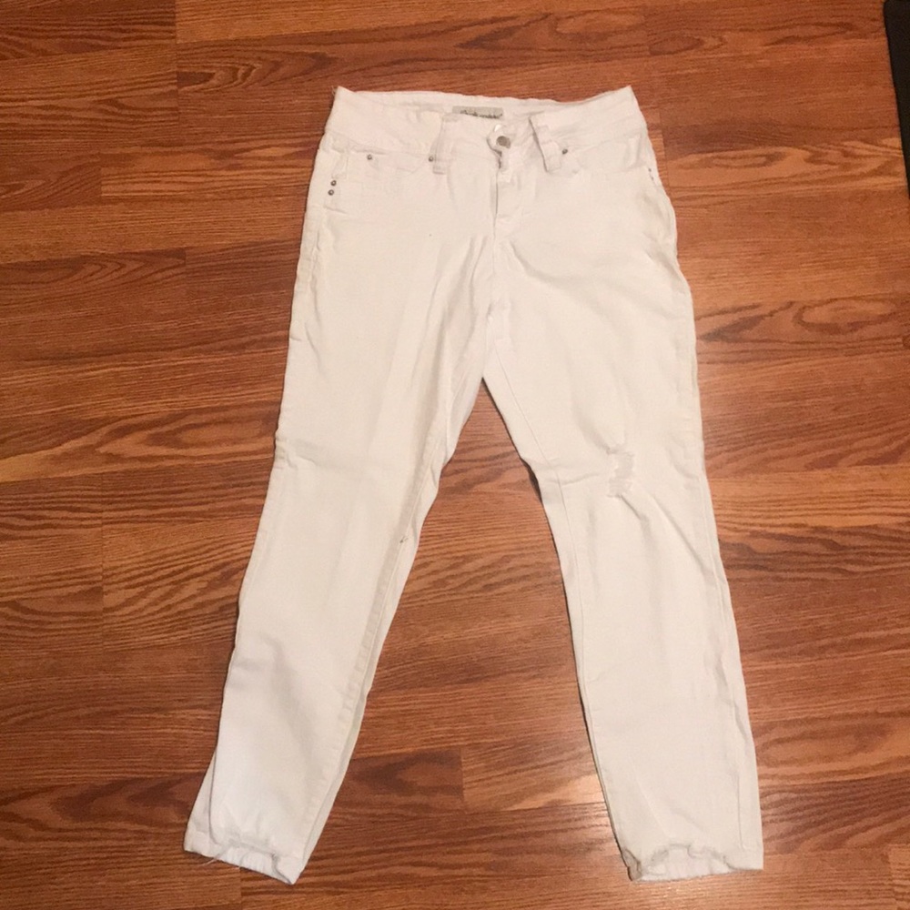 white ripped jeans